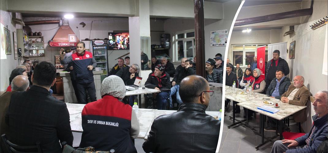 ÇİLİMLİ YENİ VAKIF KÖYÜ’NDE ÇİFTÇİLERE SULAMA VE KIRSAL KALKINMA BİLGİLENDİRMESİ