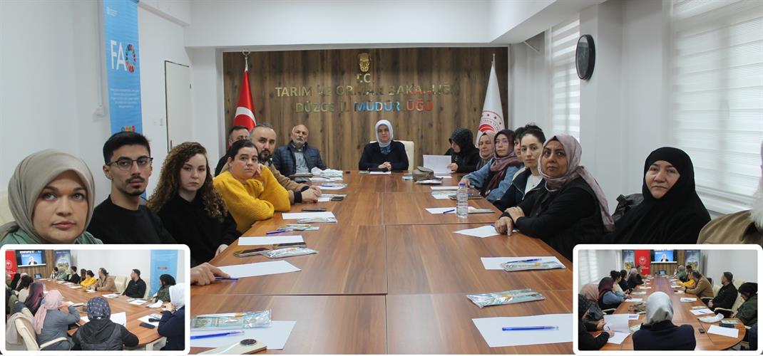 DÜZCE’DE FAO İŞ BİRLİĞİYLE ÇİFTÇİLERE YÖNELİK EĞİTİMLER BAŞLADI